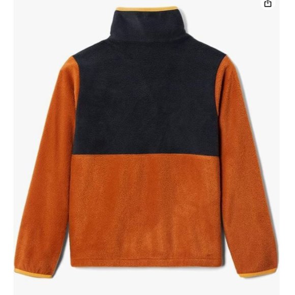 Columbia Back Bowl Full Zip Warm Copper Black Mango Fleece Jacket Youth Sz L-XL - Picture 2 of 5